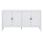 Credenza retrò con ante a scanalature circolari - N/A