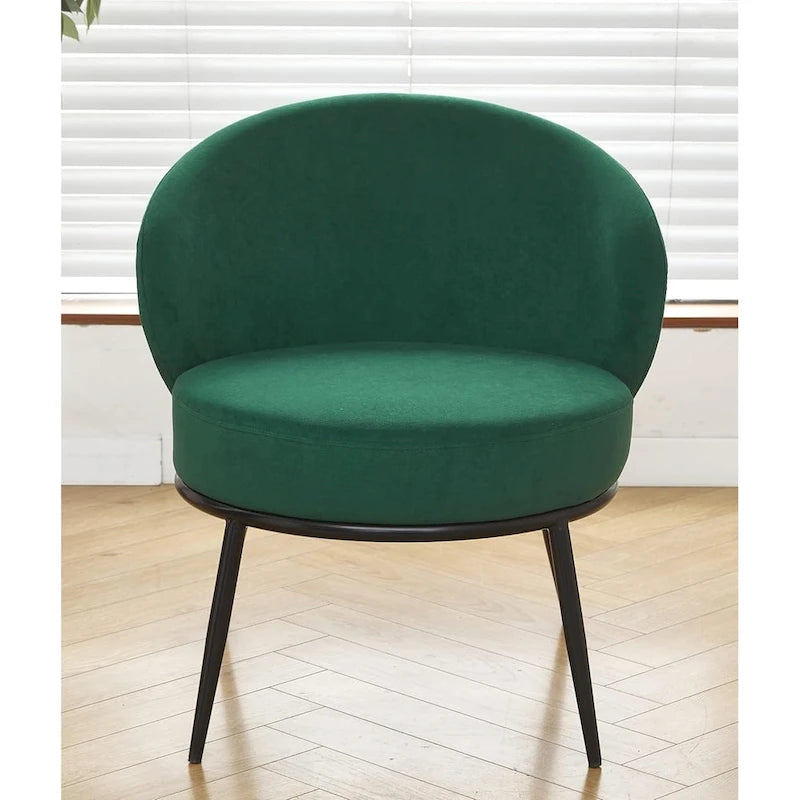 Poltrona da salotto imbottita in velluto stile Mid-Century