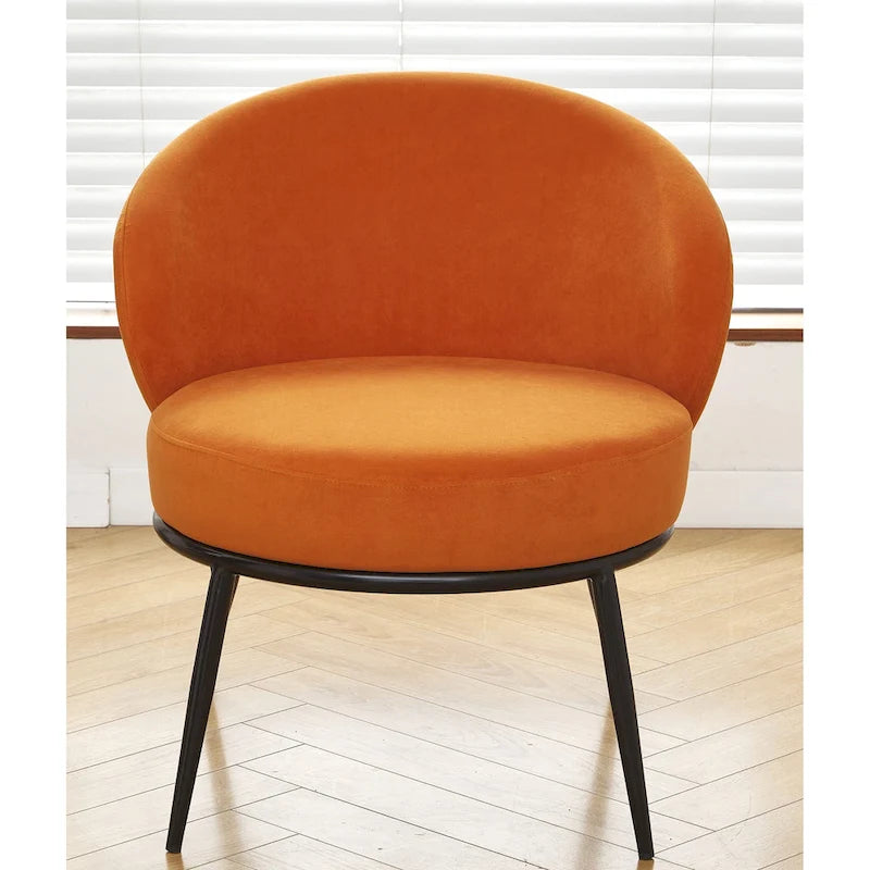 Poltrona da salotto imbottita in velluto stile Mid-Century