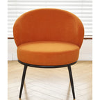 Poltrona da salotto imbottita in velluto stile Mid-Century
