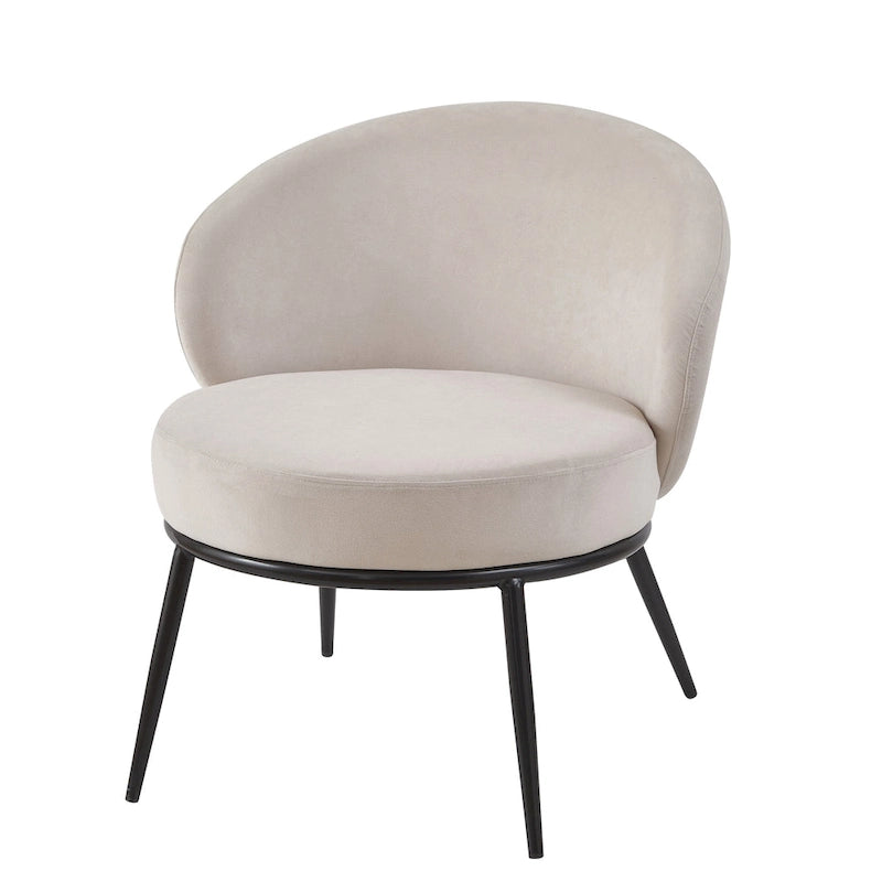 Poltrona da salotto imbottita in velluto stile Mid-Century