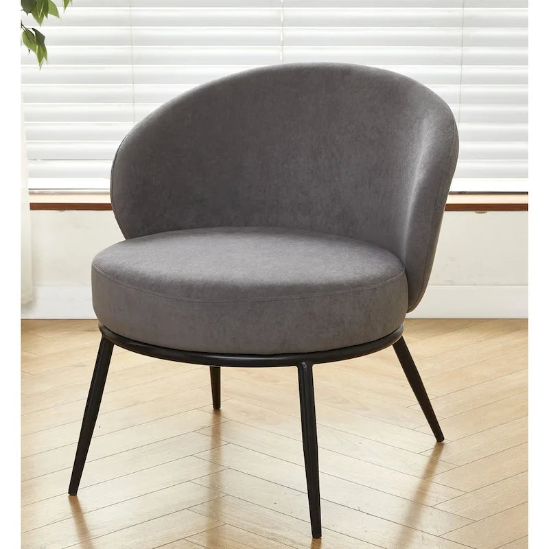 Poltrona da salotto imbottita in velluto stile Mid-Century