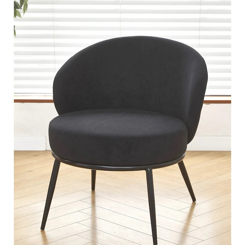 Poltrona da salotto imbottita in velluto stile Mid-Century