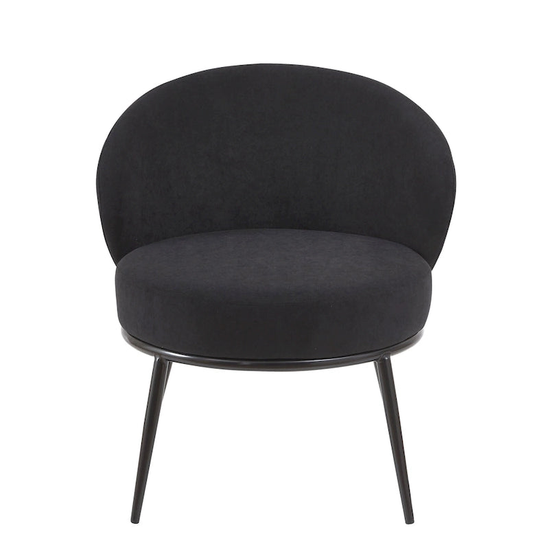 Poltrona da salotto imbottita in velluto stile Mid-Century