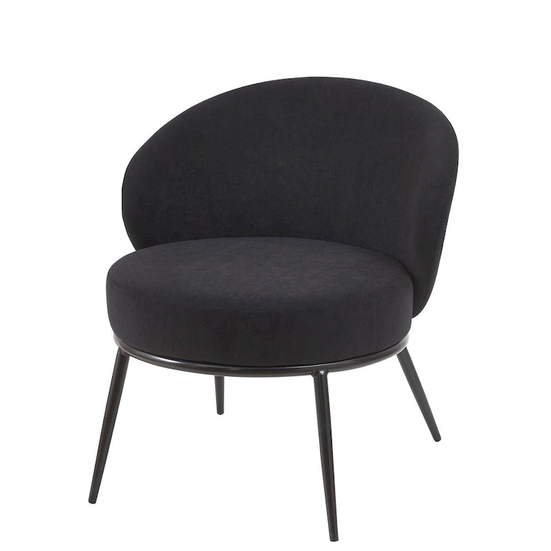 Poltrona da salotto imbottita in velluto stile Mid-Century