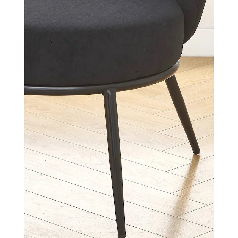 Poltrona da salotto imbottita in velluto stile Mid-Century