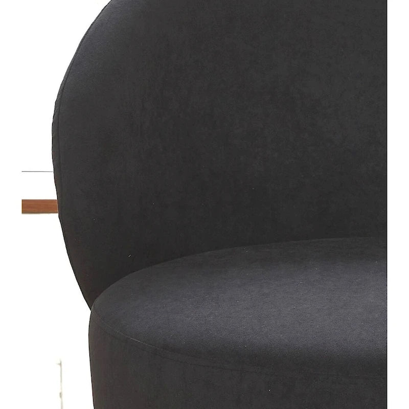 Poltrona da salotto imbottita in velluto stile Mid-Century