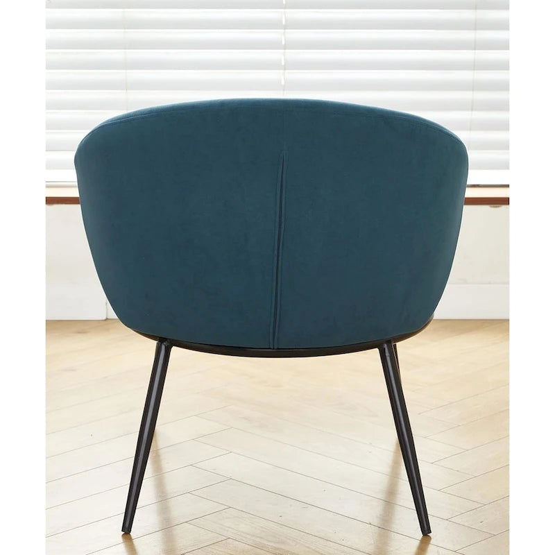 Poltrona da salotto imbottita in velluto stile Mid-Century