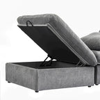 Set Divano 3 Pezzi per Soggiorno, Divano Modulare a Nuvola Sezionale con Pouf Contenitore