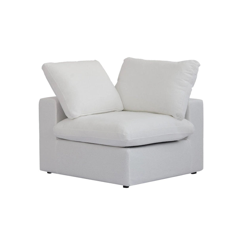 Set Divano 3 Pezzi per Soggiorno, Divano Modulare a Nuvola Sezionale con Pouf Contenitore
