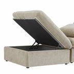 Set Divano 3 Pezzi per Soggiorno, Divano Modulare a Nuvola Sezionale con Pouf Contenitore