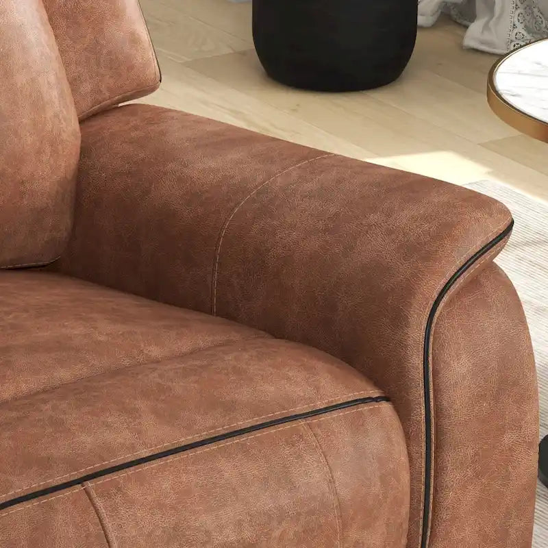 Poltrona reclinabile manuale con cuscini morbidi e confortevoli