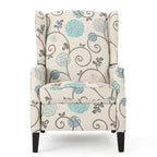 Poltrone reclinabili in tessuto tradizionale con borchie decorative
