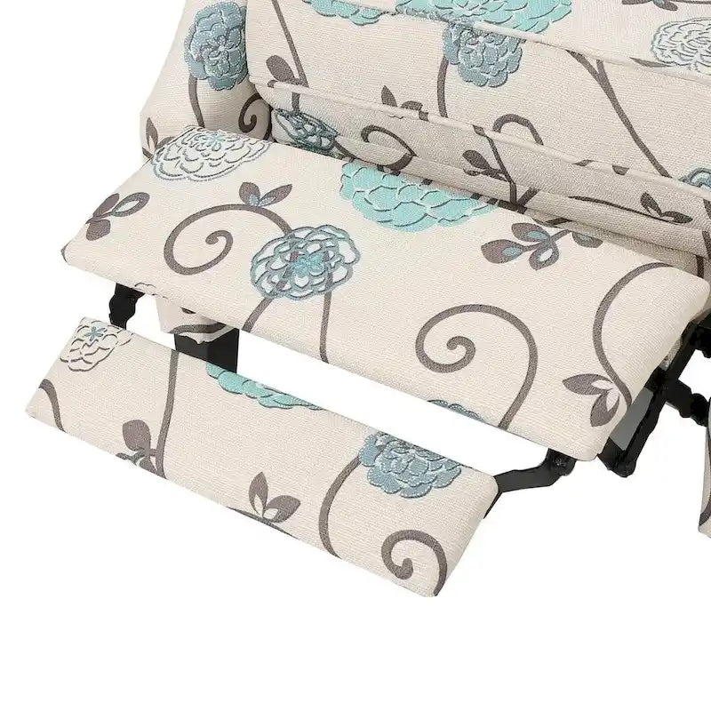 Poltrone reclinabili in tessuto tradizionale con borchie decorative