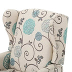 Poltrone reclinabili in tessuto tradizionale con borchie decorative