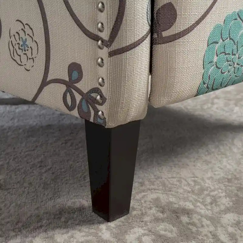 Poltrone reclinabili in tessuto tradizionale con borchie decorative