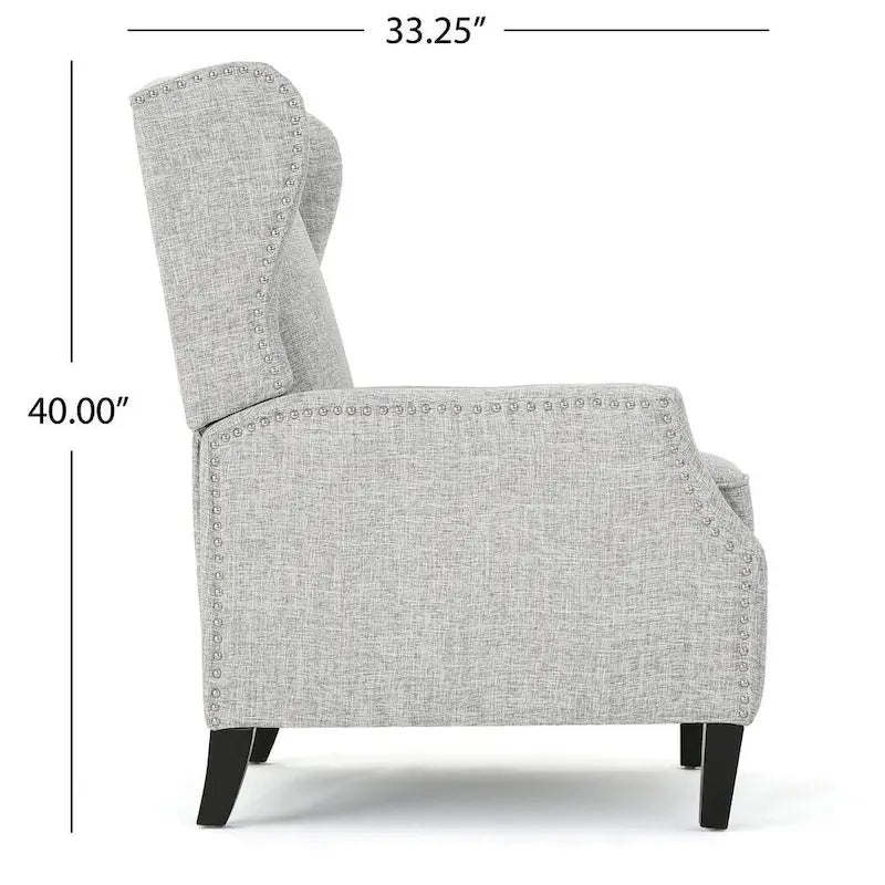 Poltrone reclinabili in tessuto tradizionale con borchie decorative