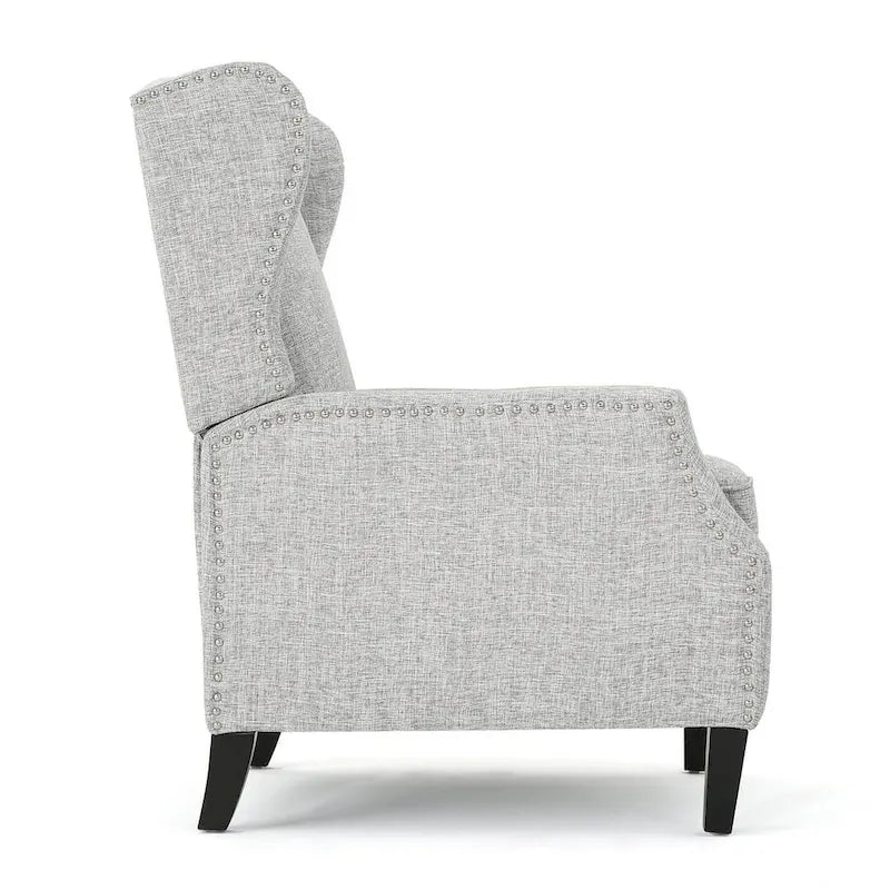 Poltrone reclinabili in tessuto tradizionale con borchie decorative