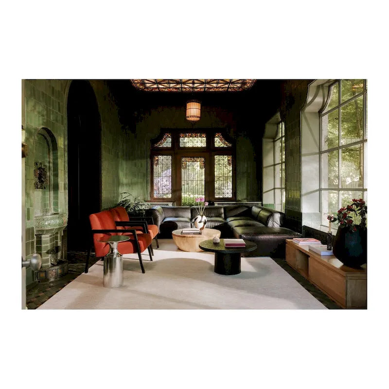 Tavolino d'appoggio Macari Art Déco in alluminio lucidato - 14,5 L x 14,5 P x 21 A