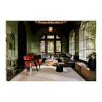 Tavolino d'appoggio Macari Art Déco in alluminio lucidato - 14,5 L x 14,5 P x 21 A