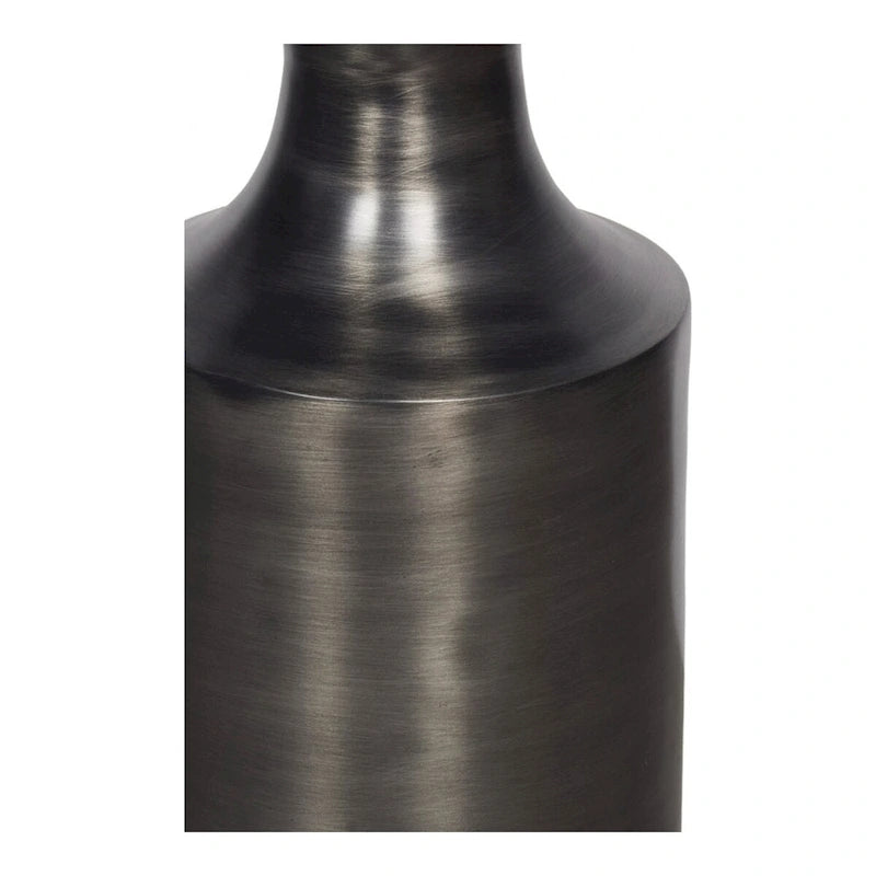 Tavolino d'appoggio Macari Art Déco in alluminio lucidato - 14,5 L x 14,5 P x 21 A