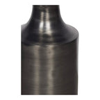 Tavolino d'appoggio Macari Art Déco in alluminio lucidato - 14,5 L x 14,5 P x 21 A