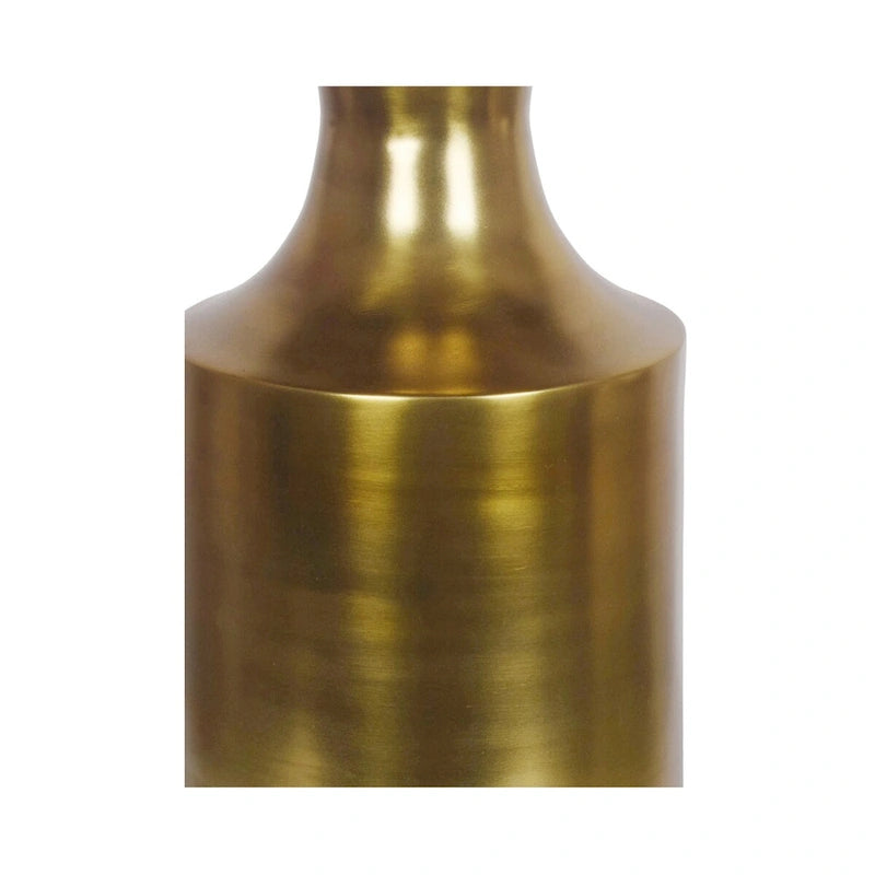 Tavolino d'appoggio Macari Art Déco in alluminio lucidato - 14,5 L x 14,5 P x 21 A