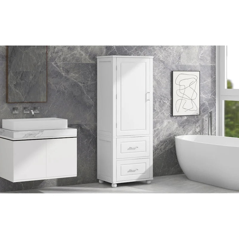 Mobiletto alto da bagno, Armadietto portatutto autoportante