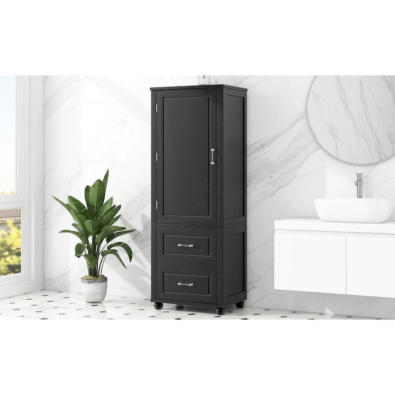 Mobiletto alto da bagno, Armadietto portatutto autoportante