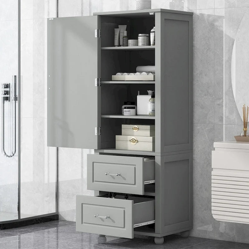 Mobiletto alto da bagno, Armadietto portatutto autoportante